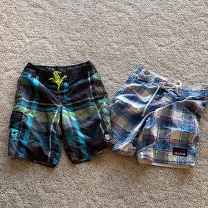 Hollister Plaid and Checkered Swim Shorts Set